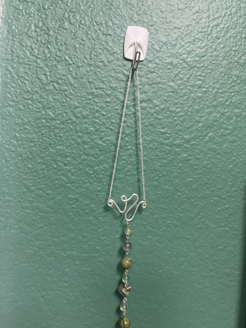 Green Unakite & Fluoride Beaded Hanging WallDecor