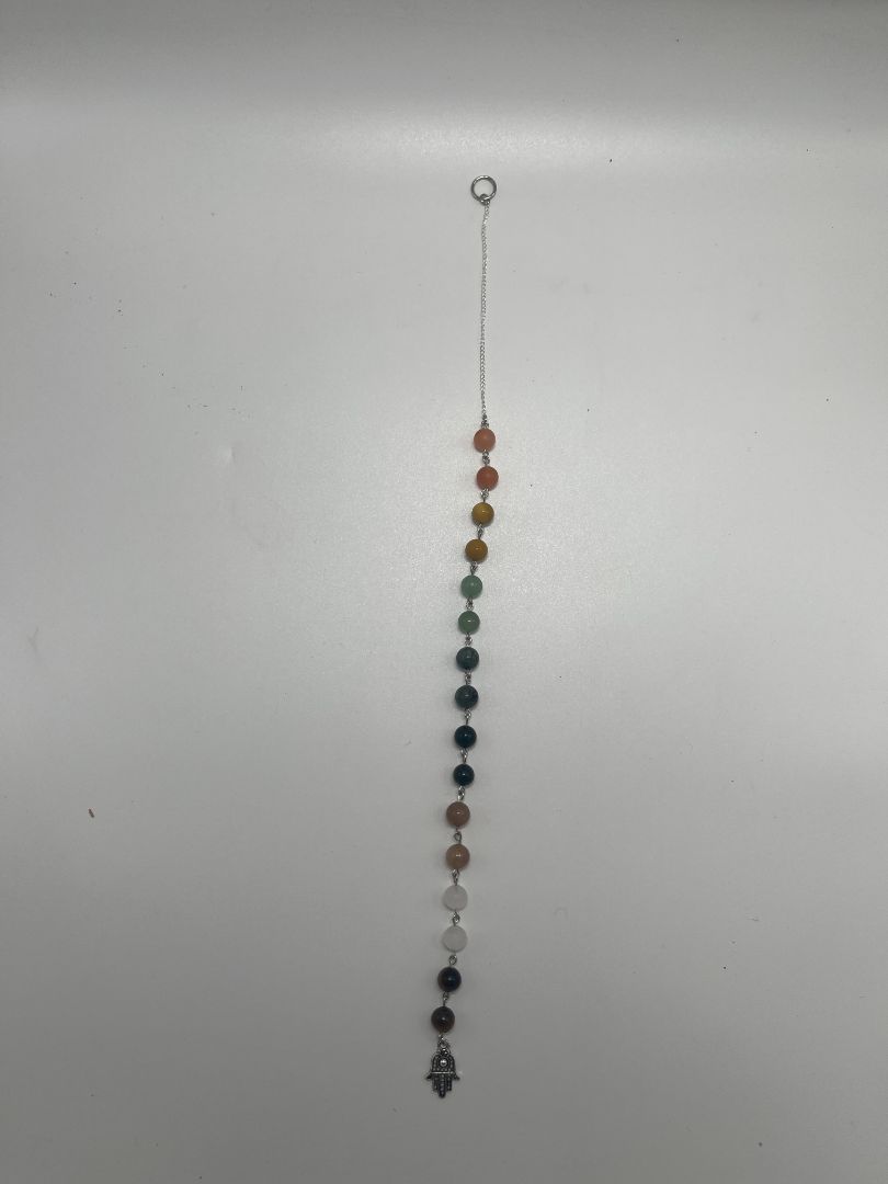 Chakra Beaded Gemstone Hanging Wall Decor