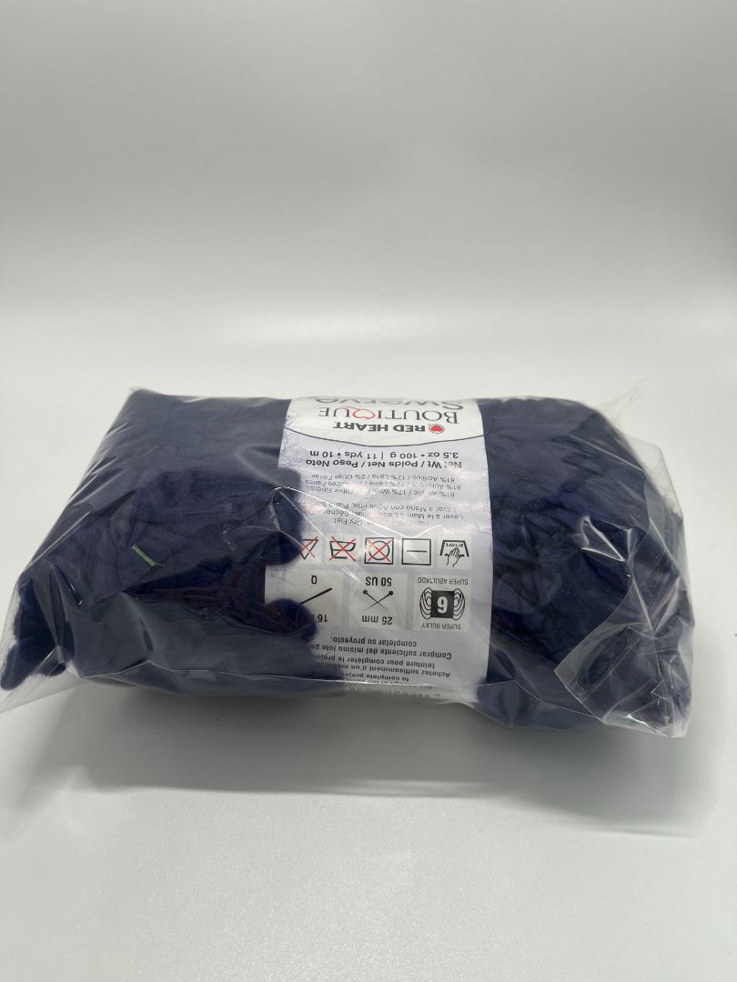 Red Heart Navy Blue Swerve Bulky Size 6 Yarn