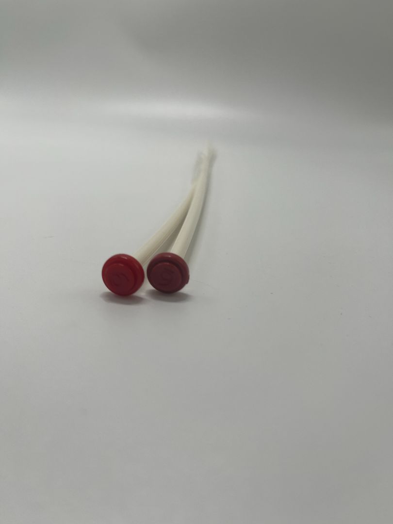 White Size 6 Plastic Knitting Needles