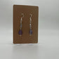 Simple Blue & Purple Beaded Earrings | Silver