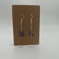 Simple Blue & Purple Beaded Earrings | Silver