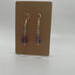 Simple Blue & Purple Beaded Earrings | Silver