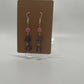 Pink & Purple Long Dangle Earrings | Silver