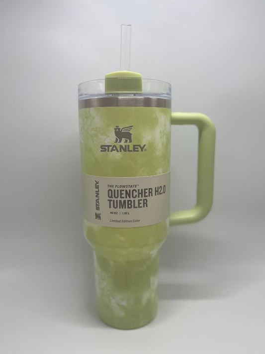 Stanley 40oz Citron Tie Dye The Flowstate Quencher H2.0 Tumbler Limited Edition NIB