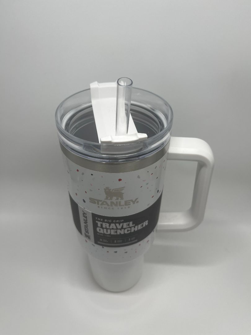 Stanley 40oz White Terrazzo The Big Grip Travel Quencher Rare Color NIB