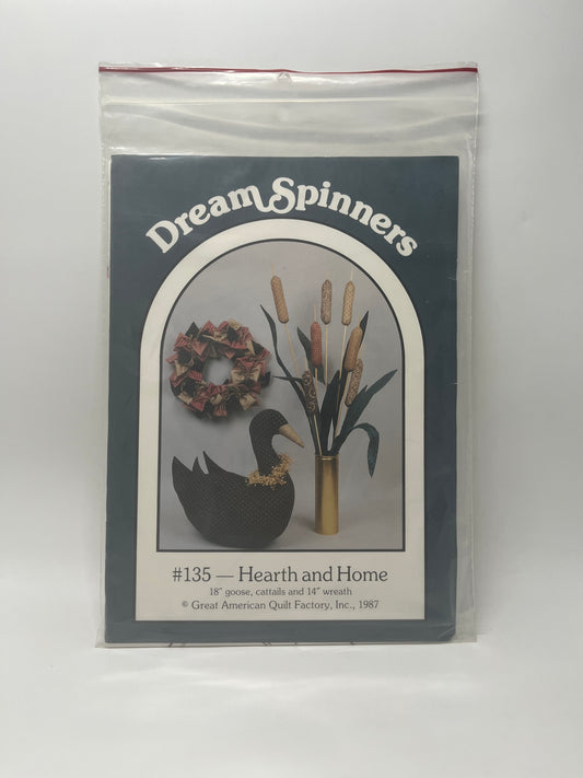 Vintage 18" Goose, Cattails, & 14" Wreath #135 - Hearth & Home Sewing Pattern & Instructions by Great American Quilt Factory