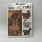 Vintage Simplicity Crafts 7606 OS 31" Bear, Dress, Hats & Jackets Sewing Pattern