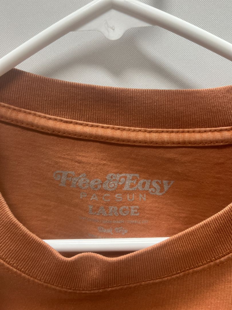 Pacsun Dark Orange "Don't Trip" Graphic Tee