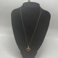 Vintage 18K Vermeil & Lab Grown Garnet Pendant Necklace