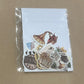 White/Tan Cottagecore Vintage Junk Journal Kit – 81 Pcs Ephemera, Stickers & Textured Paper