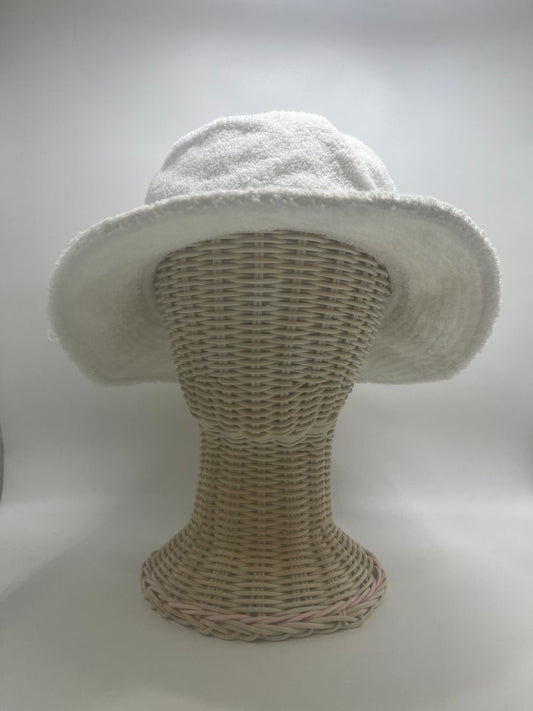 Dorfman Pacific White Terry Cloth 100% Cotton Bucket Hat