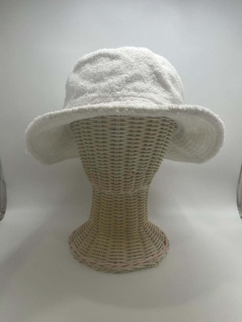Dorfman Pacific White Terry Cloth 100% Cotton Bucket Hat