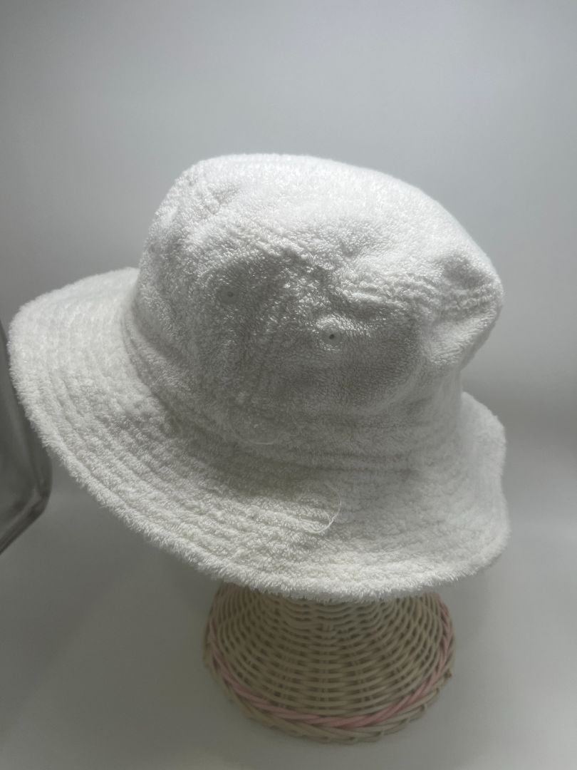 Dorfman Pacific White Terry Cloth 100% Cotton Bucket Hat