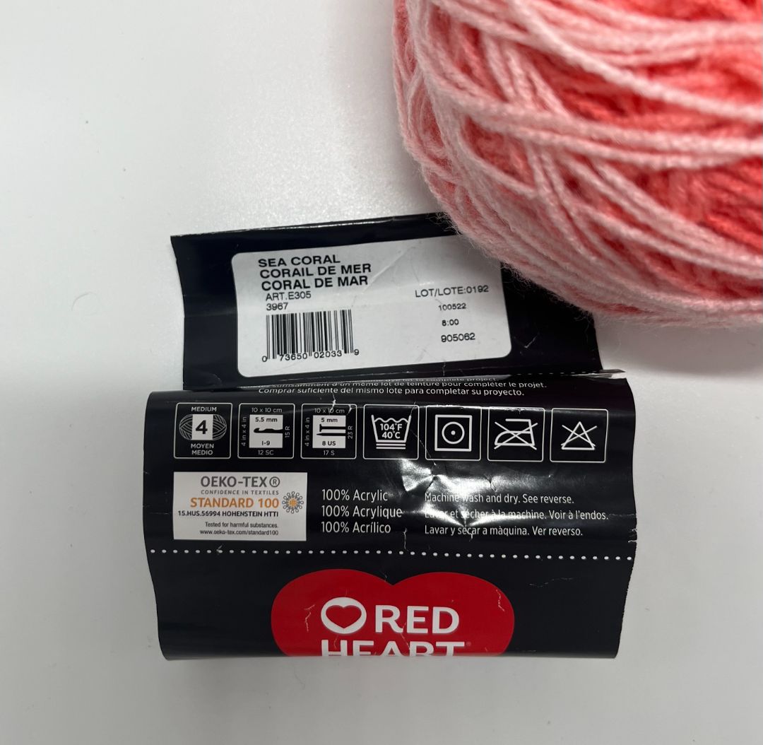 Red Heart Ombre Sea Coral Yarn