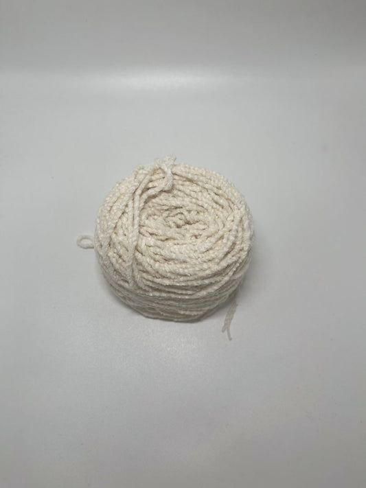 White Fuzzy Textured Yarn