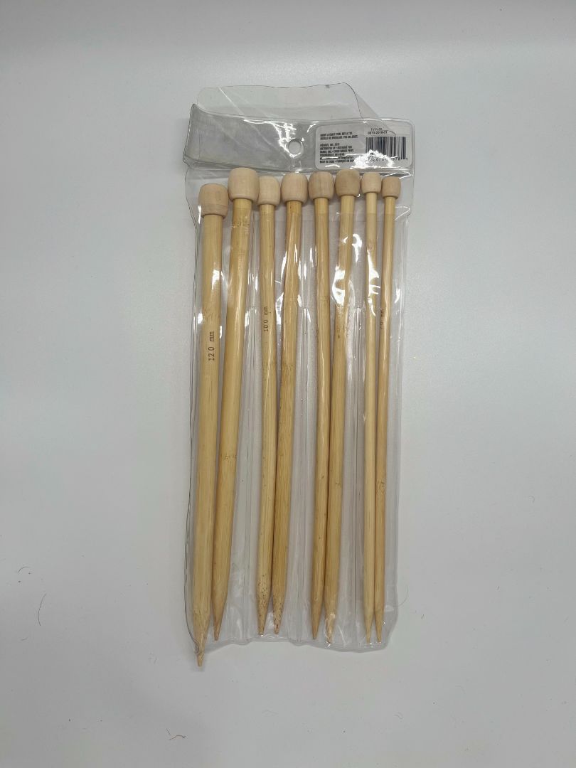 Long Bamboo 8pcs Knitting Needles