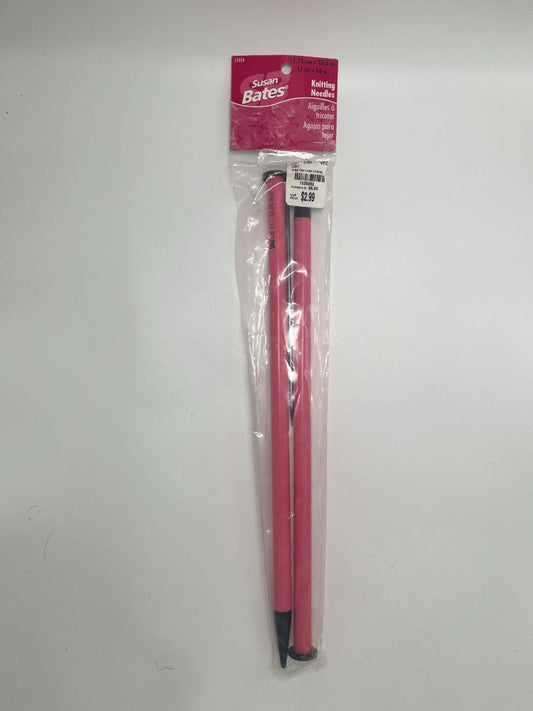 Susan Bates Pink 12.75mm Knitting Needles