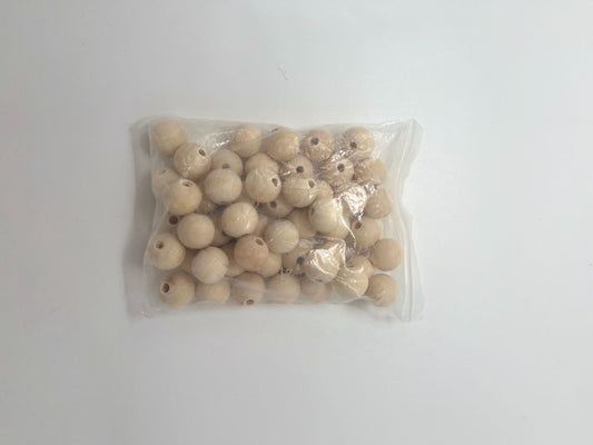 20mm Natural Wooden Beads 50pcs