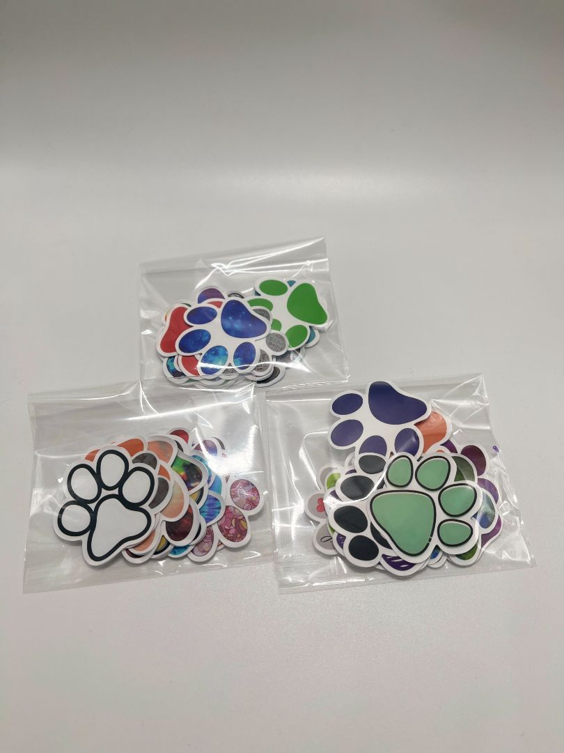 Animal Paw Print 15ct Misc. Sticker Pack