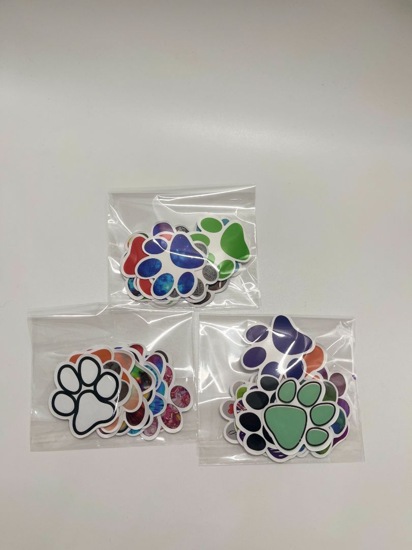 Animal Paw Print 15ct Misc. Sticker Pack