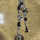 Black Obsidian & Tiger's Eye Beaded Bag Charm/Keychain | Sterling Silver