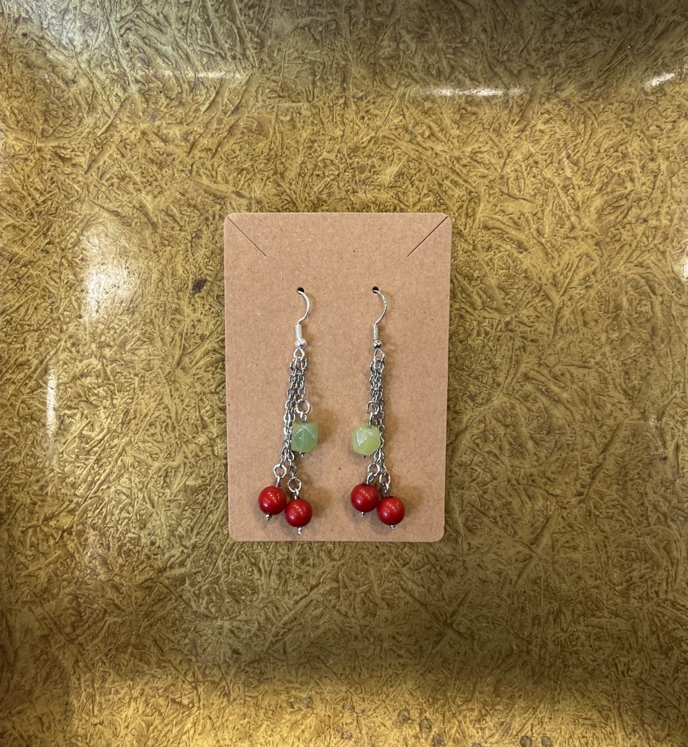 Berry Inspired Beaded Earrings | Hand-Crafted by Recycled Threads