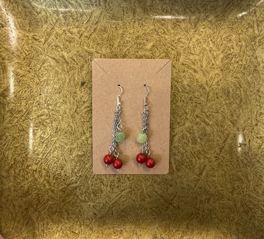 Berry Inspired Beaded Earrings | Hand-Crafted by Recycled Threads