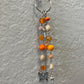 Peaches & Cream Beaded Bag Charm/Keychain | Orange & Cream | Handcrafted by Recycled Threads