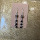 Black & Silver Wire Loop Earrings w/ Star Charms | Handcrafted by Recycled Threads