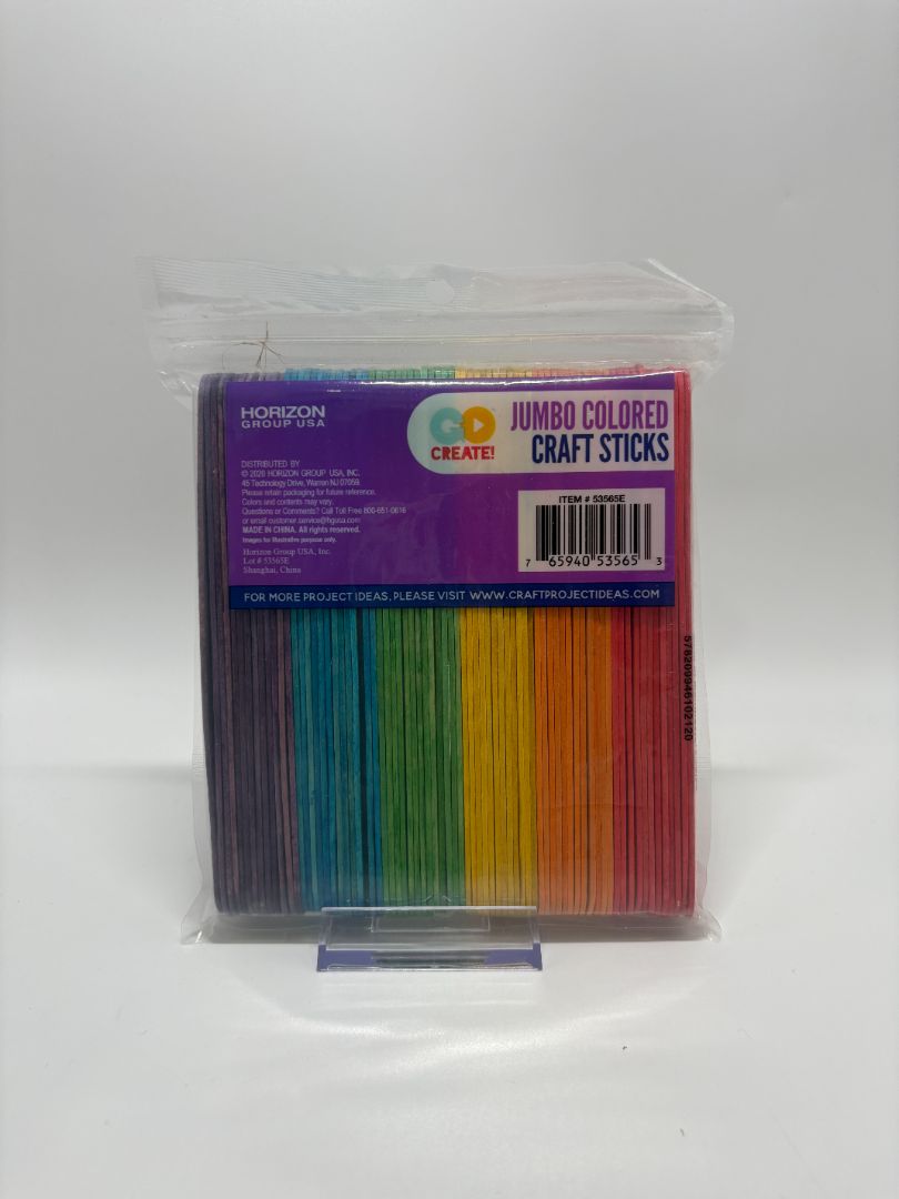Go Create 75PC Jumbo Colored Craft Sticks