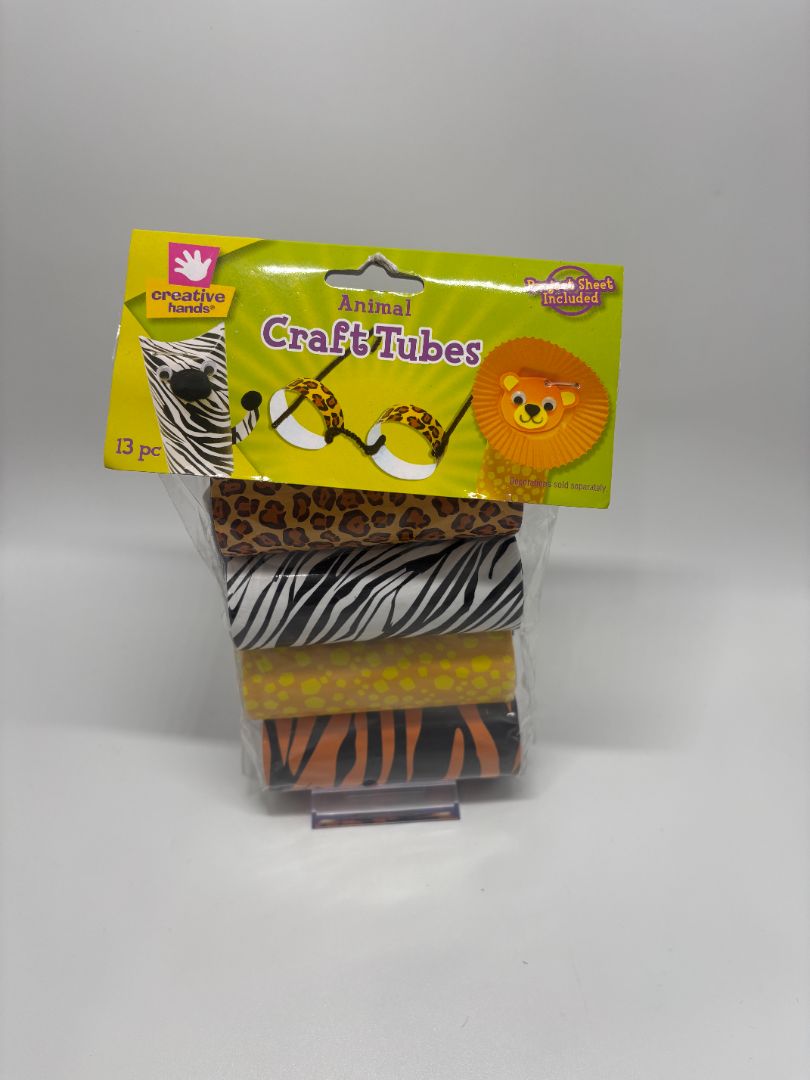 Creative Hands Animal Print Craft Tubes 13PC Assorted Sizes