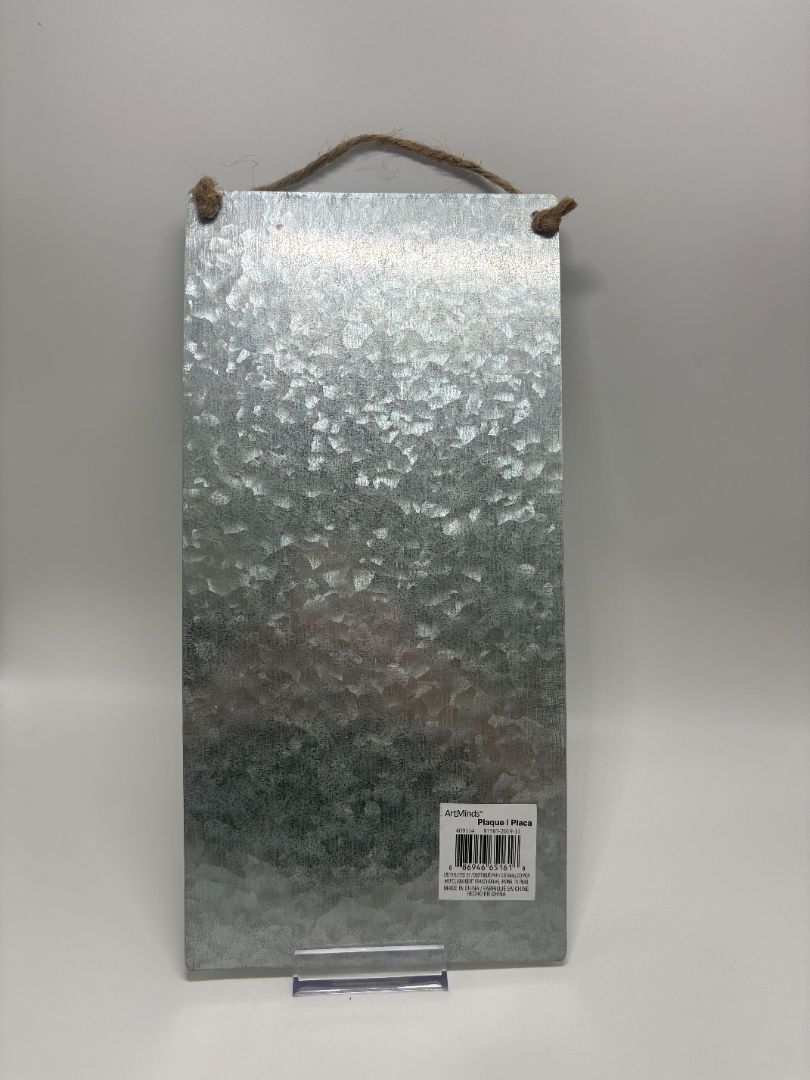Artminds Silver-Toned Metal Solid Hanging Plaque