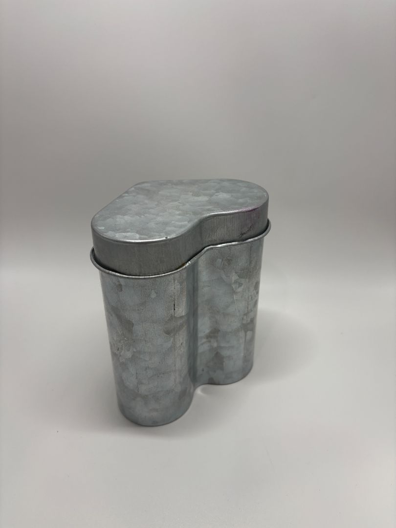 Artminds Silver-Toned Metal Tall Heart Container