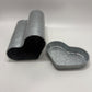 Artminds Silver-Toned Metal Tall Heart Container