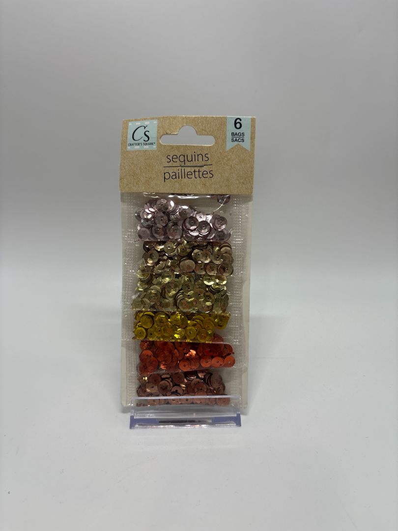 Crafter's Square Metal Tones Sequins Set 6PC