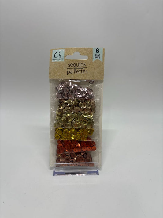 Crafter's Square Metal Tones Sequins Set 6PC