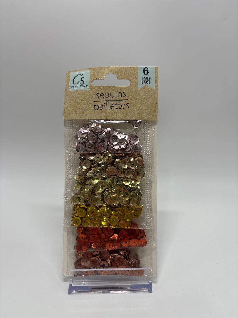 Crafter's Square Metal Tones Sequins Set 6PC