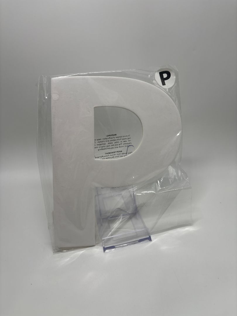 Recollections White Chipboard Letter "P" Embellishment
