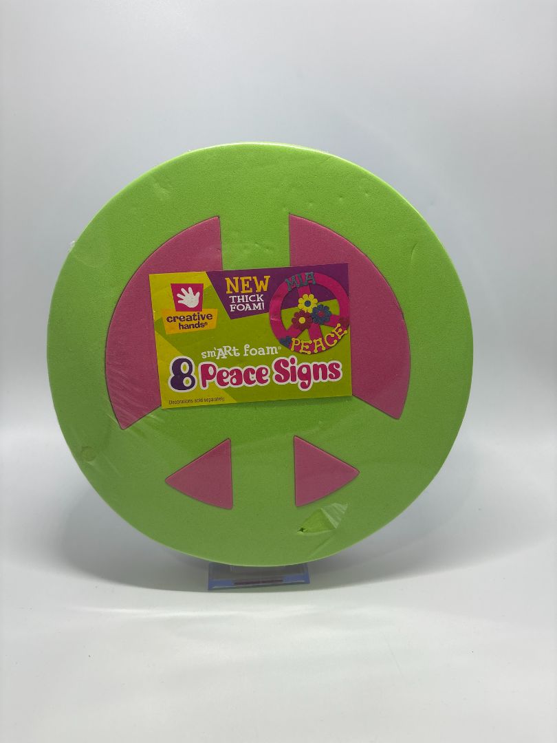 Creative Hands 8PC "Peace Signs" Circular Foam Sheets