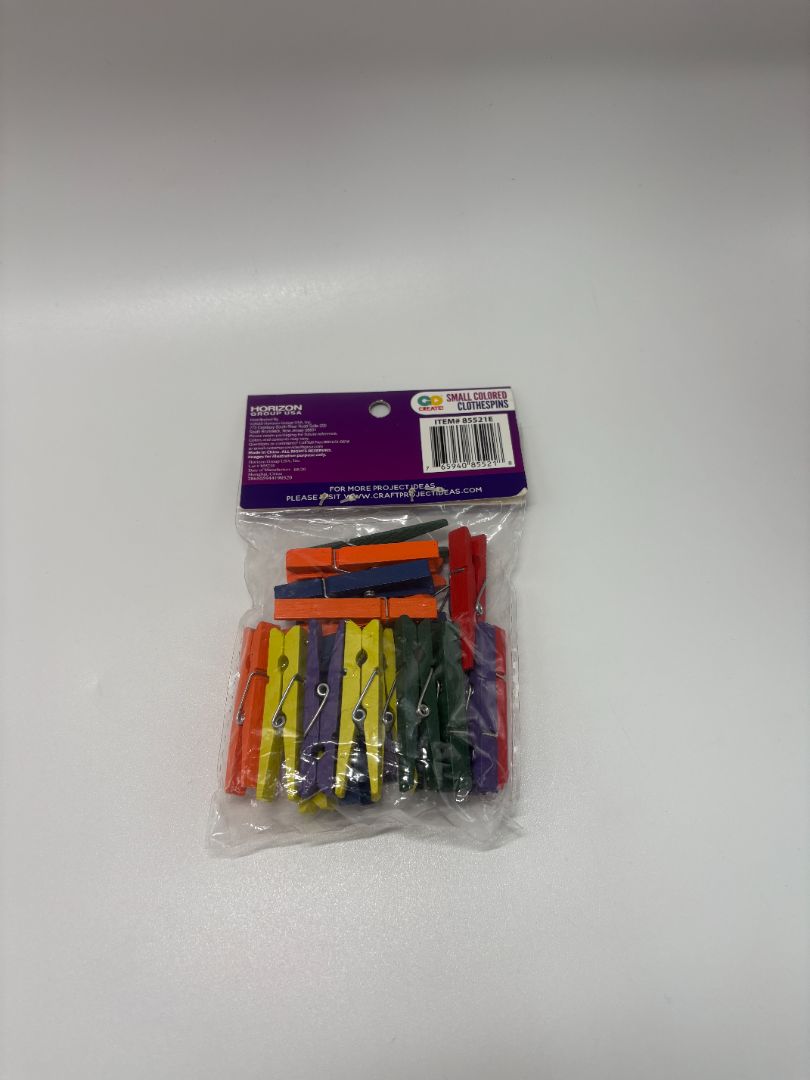 Go Create Multicolor Small Wooden Clothespines (24PC)
