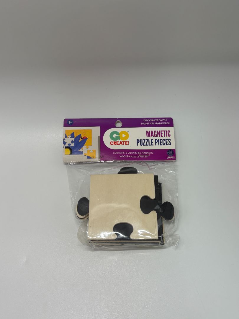 Go Create Magnetic Wooden Puzzle Pieces (9PC)