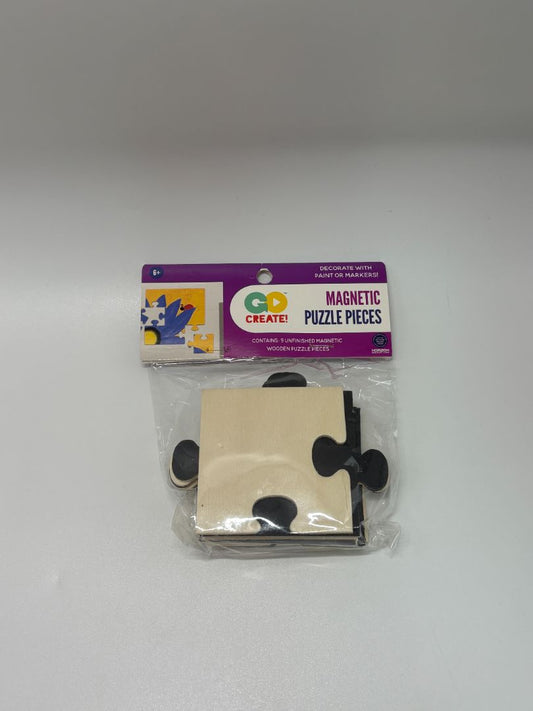 Go Create Magnetic Wooden Puzzle Pieces (9PC)