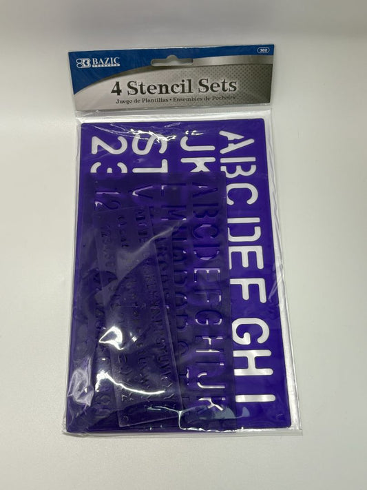 Bazic Purple 4 PC Stencil Sets