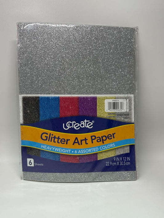 UCreate Assorted Colors Glitter Art Paper