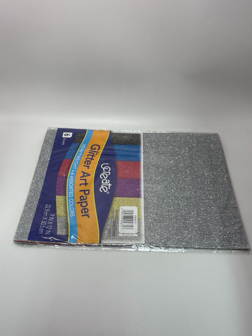 UCreate Assorted Colors Glitter Art Paper