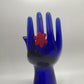 Red Flower Handmade Acrylic Button Ring