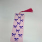 Pink & Purple Two-Toned Coquette Bow Bookmark | Pink Tassel | Hand Crafted