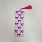 Pink & Purple Two-Toned Coquette Bow Bookmark | Pink Tassel | Hand Crafted