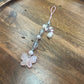 Pink Butterfly Dangle Beaded Phone Charm | Handmade